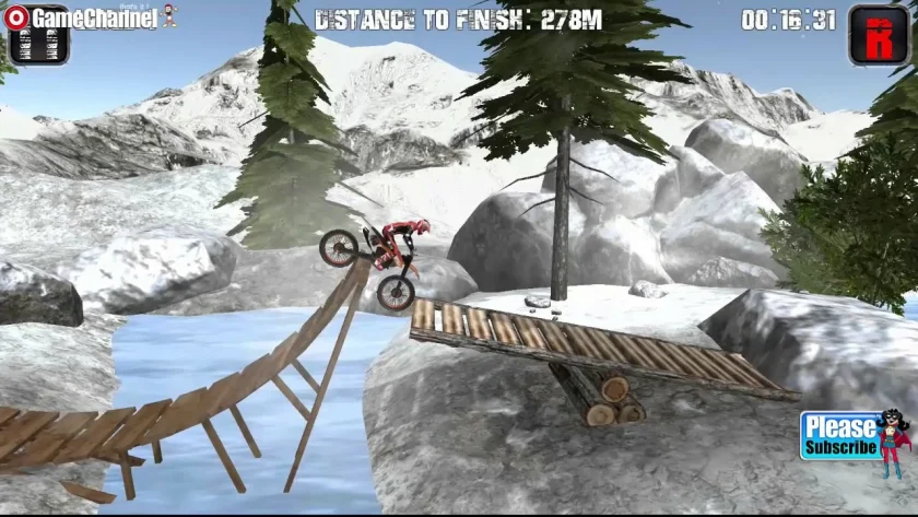 Bike Trials Winter 2 — free online game screenshot and gameplay preview
