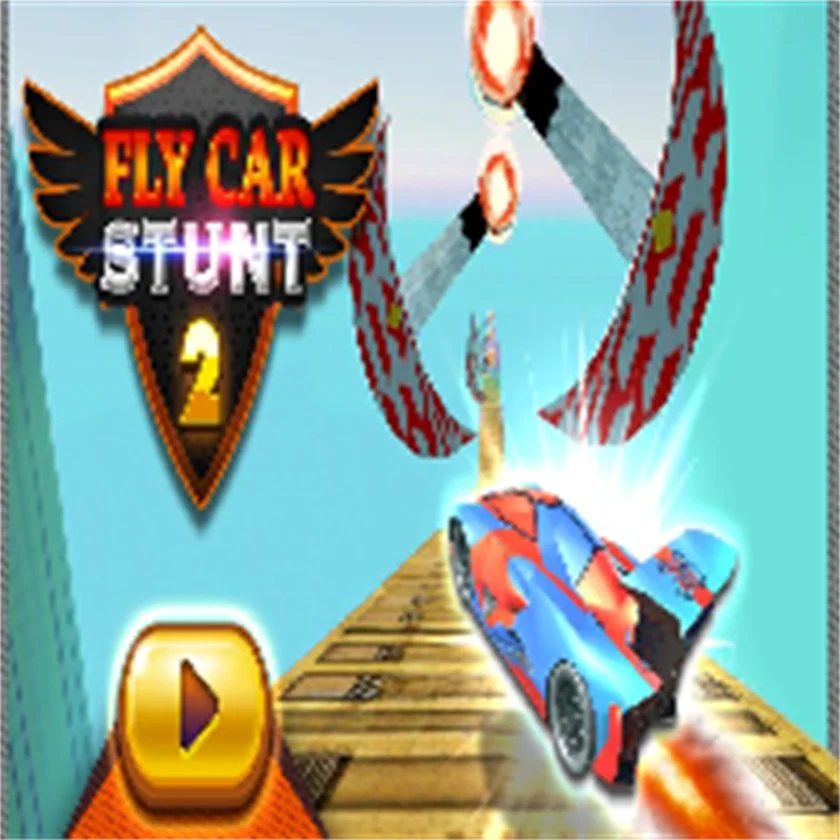 Fly Car Stunt 2 — free online game screenshot and gameplay preview