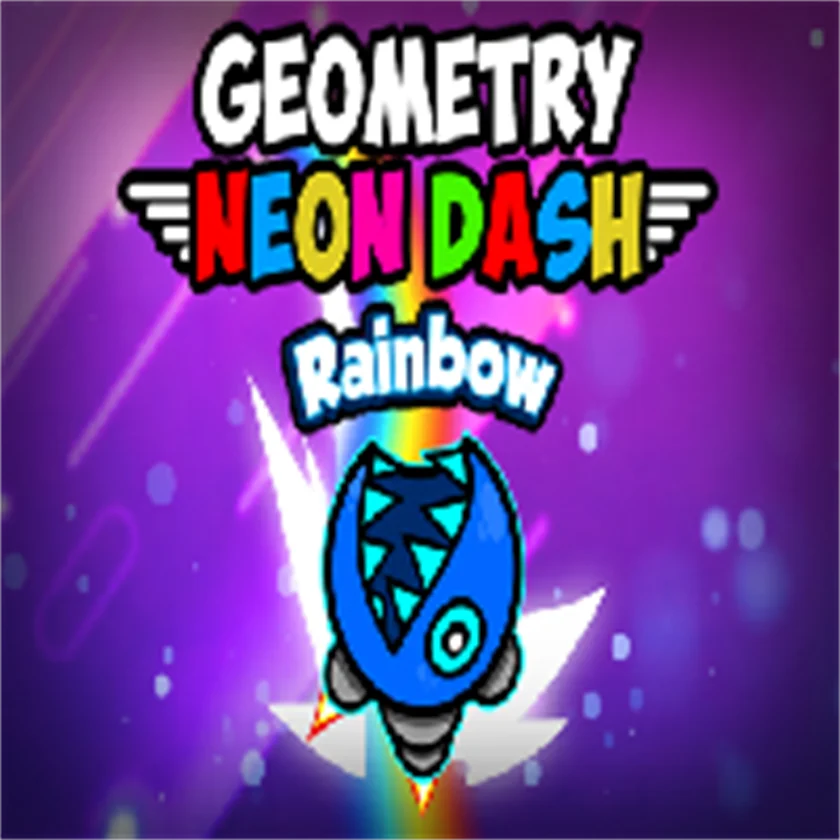 Geometry Neon Dash RainBow — free online game screenshot and gameplay preview
