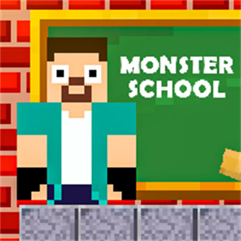 Herobrine Monster School — free online game screenshot and gameplay preview