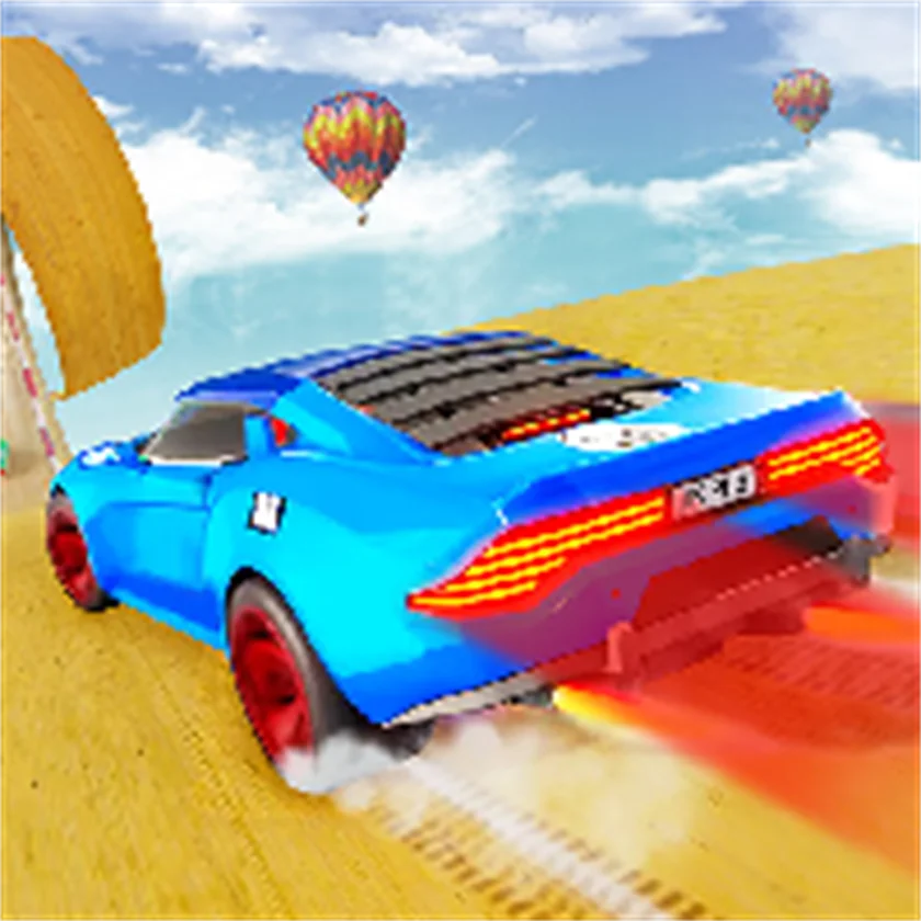 Mega Ramp Car Stunts — free online game screenshot and gameplay preview
