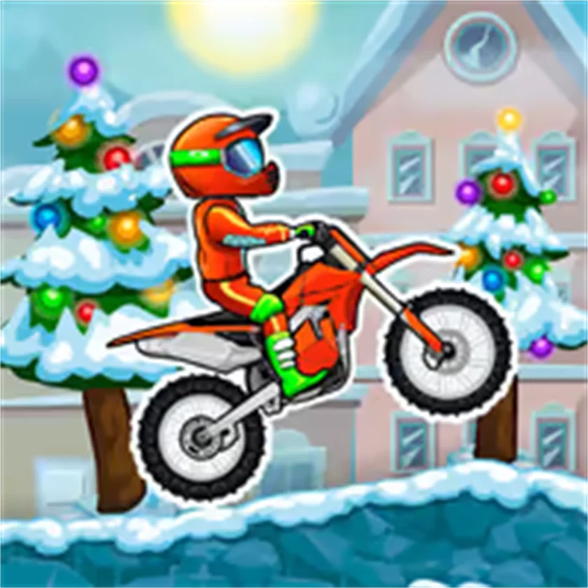 Moto x3m Winter — free online game screenshot and gameplay preview