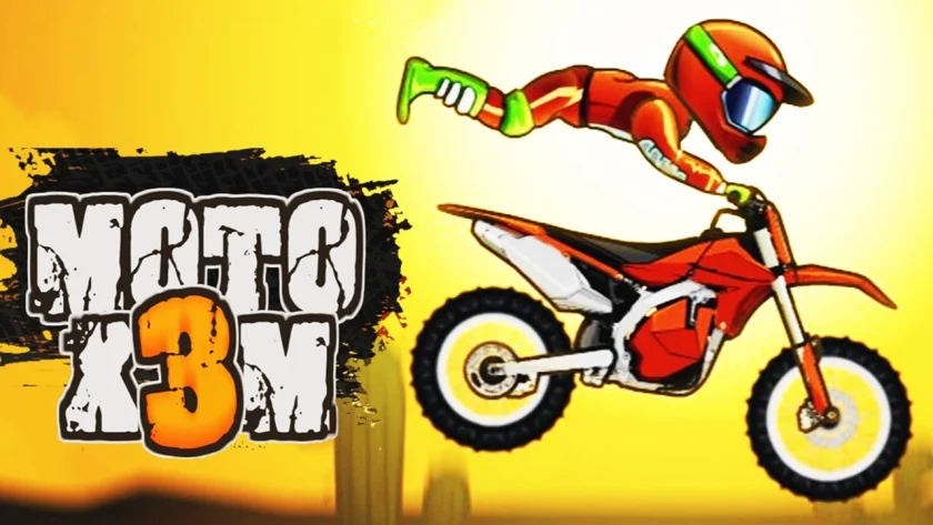 Moto X3M Pool Party — free online game screenshot and gameplay preview