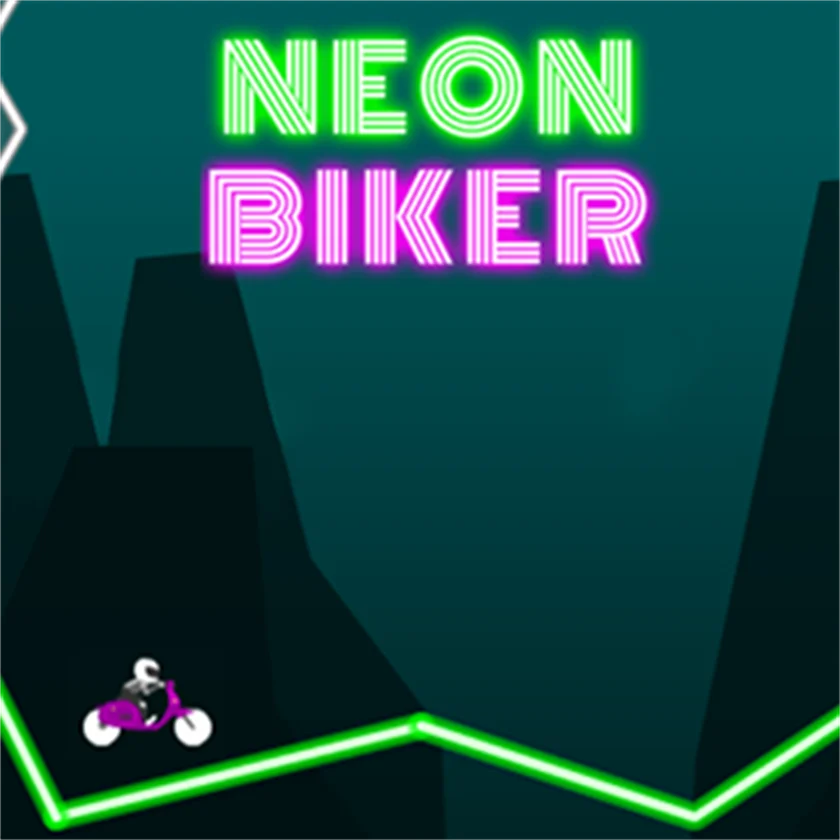 Neon Biker — free online game screenshot and gameplay preview
