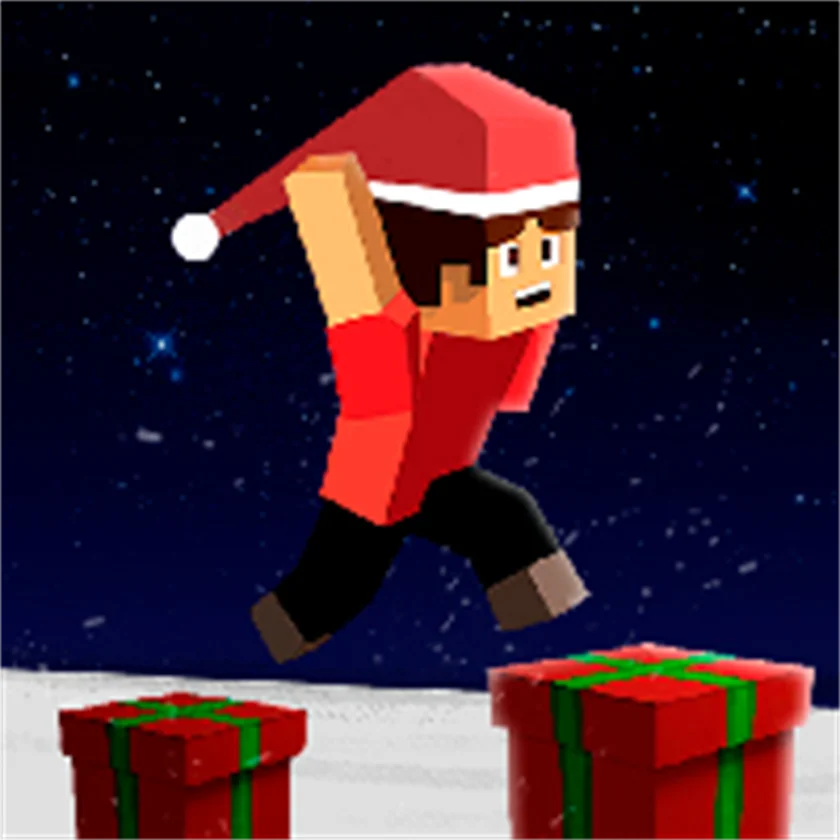 Parkour Block Xmas Special — free online game screenshot and gameplay preview
