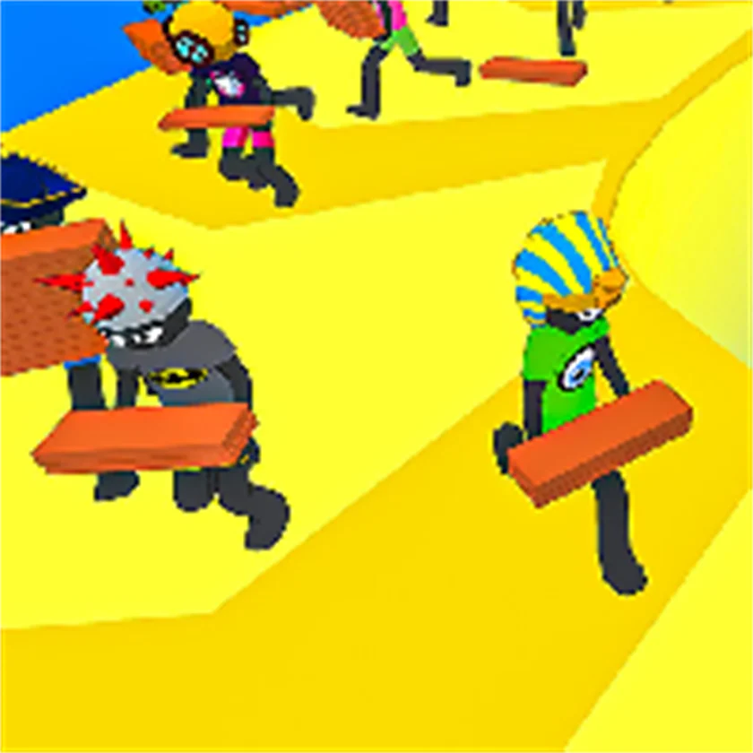 Stickman Planks Fall — free online game screenshot and gameplay preview