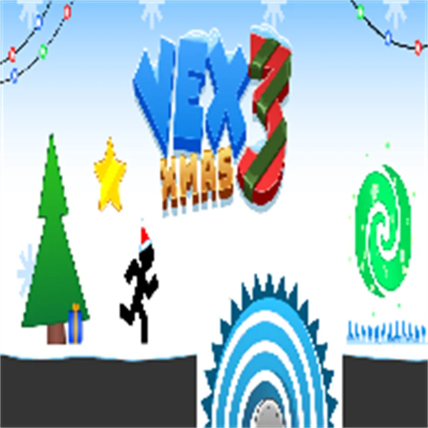 Vex 3 Xmas — free online game screenshot and gameplay preview
